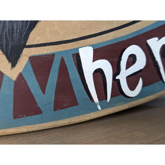 Moose Spoken Here! Jon Q. Wright Oval Wood Moose Art Sign Woodland Animal Cabin - Picture 7 of 8